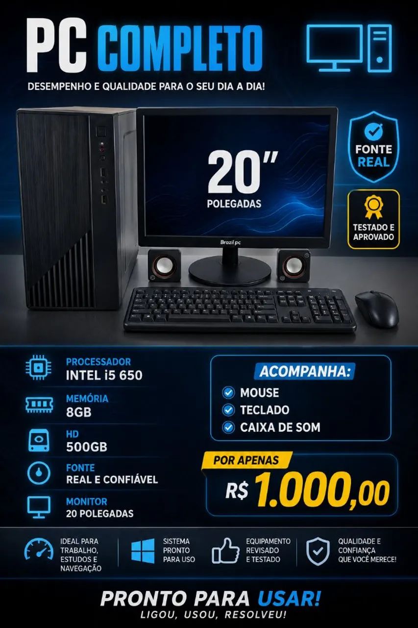 PC Completo I5, 8gb