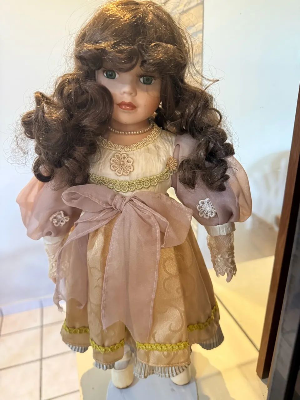 Boneca de porcelana maravilhosa! - Foto 5