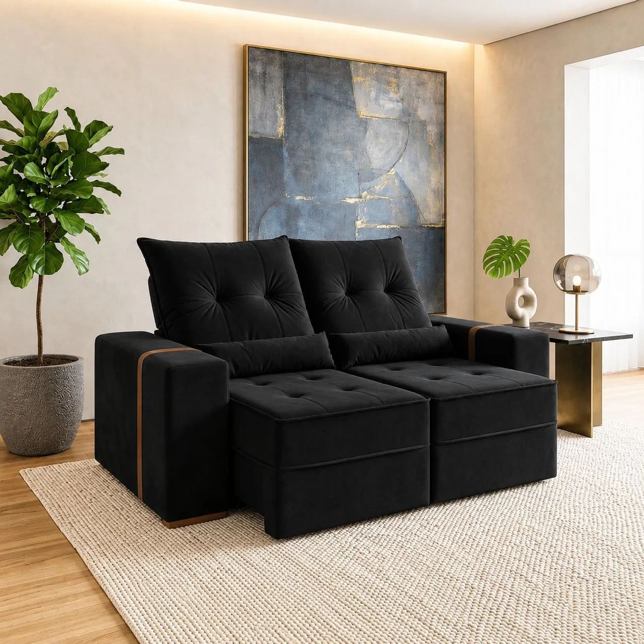 Sofa retrátil e reclináveis 1,80 promoção  - Foto 2