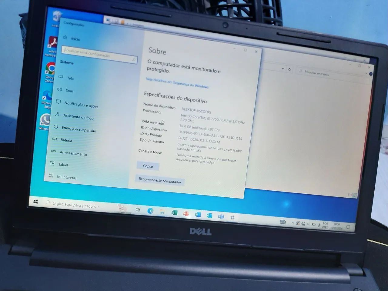 Notebook Dell Intel Core i5 7ª Geração | 8GB RAM | Windows 10 Pr - Foto 3