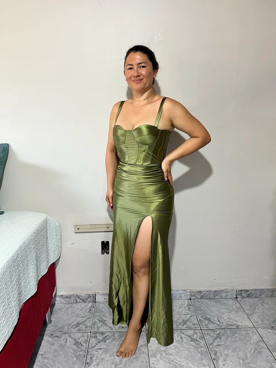 Vestido de festa - Verde Oliva  - Foto 2