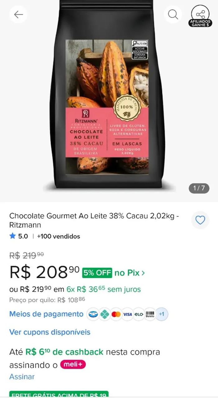 Chocolate ao Leite - Foto 4