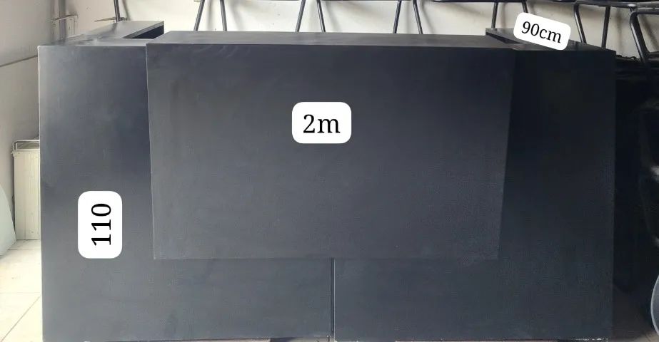 Balcão de Atendimento todo em MDF Preto  - Foto 2