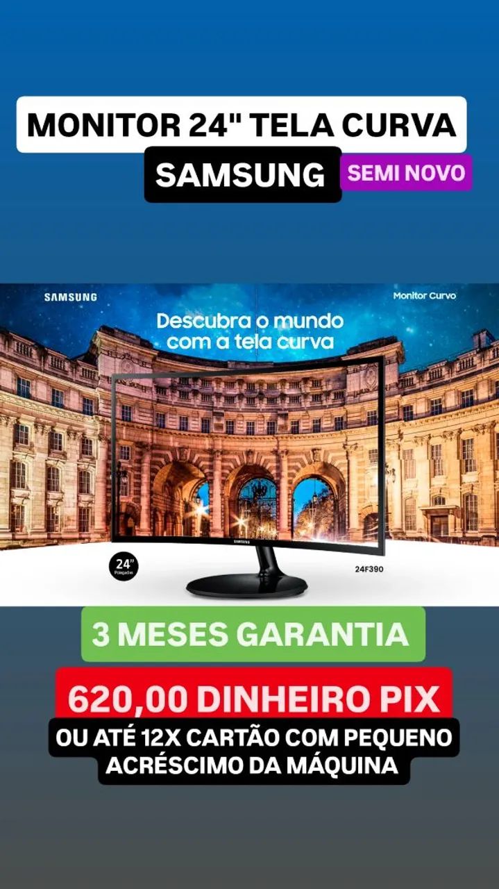 Monitor 24" Tela Curva Samsung 