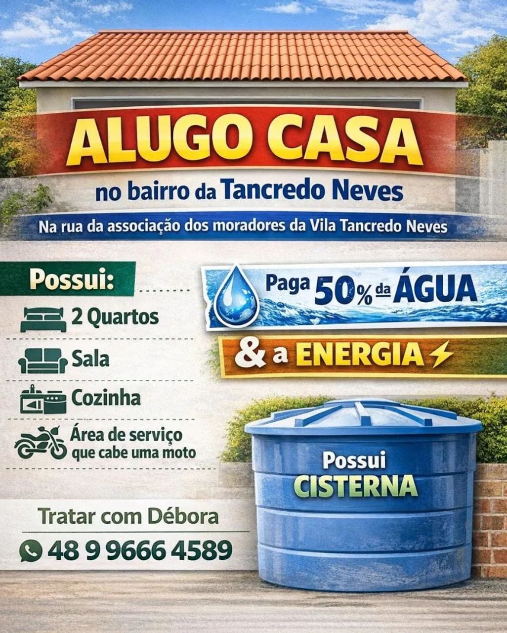 Alugo casa UR5