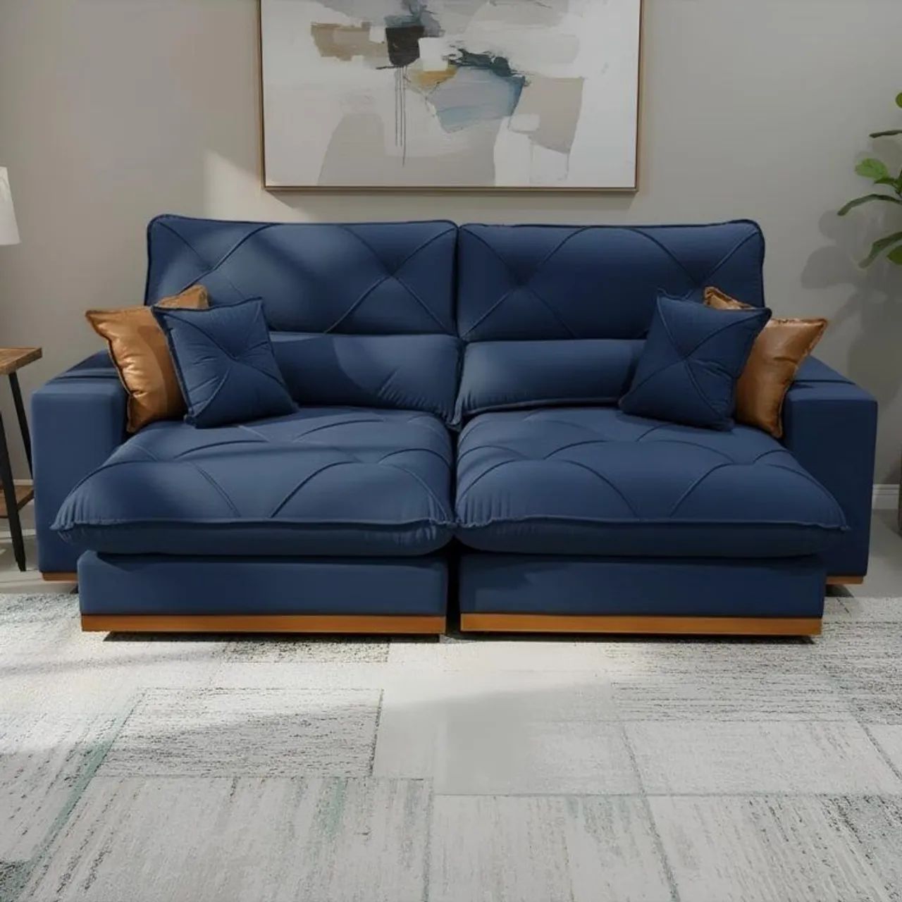 Sofá Retrátil e Reclinável Aquilles 2.50m - Entrega Rápida 