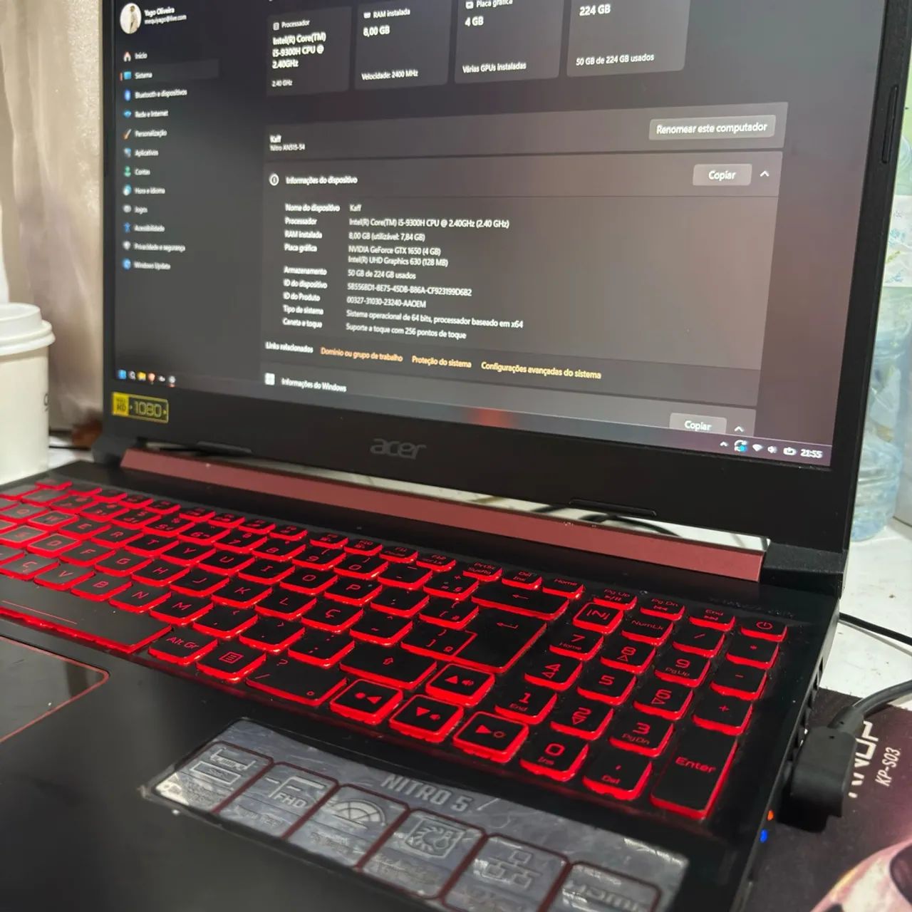 Acer Nitro 5 (Nvidia GeForce GTX1050) 