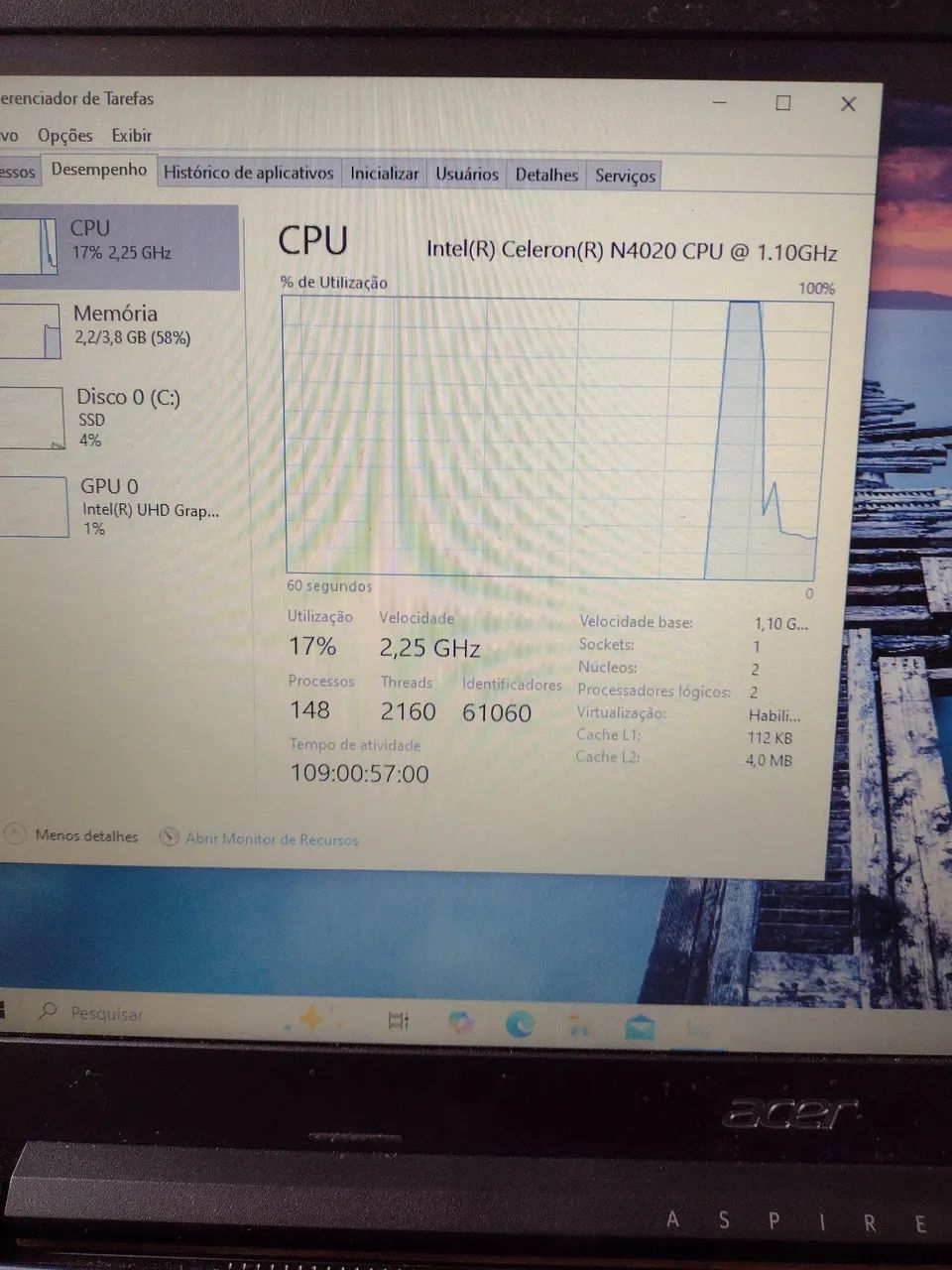 Notebook Acer aspire 3 Celeron DDR4 - Foto 2
