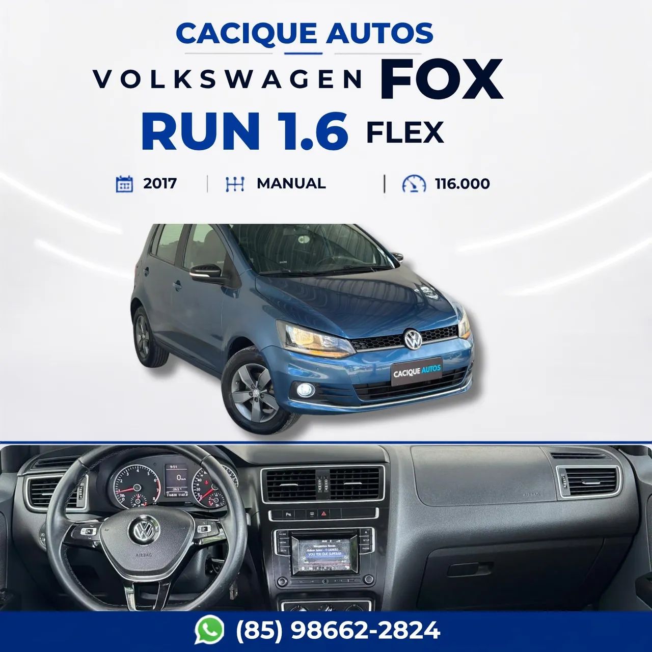 Volkswagen Fox RUN 1.6 Flex 8V 5P 2017