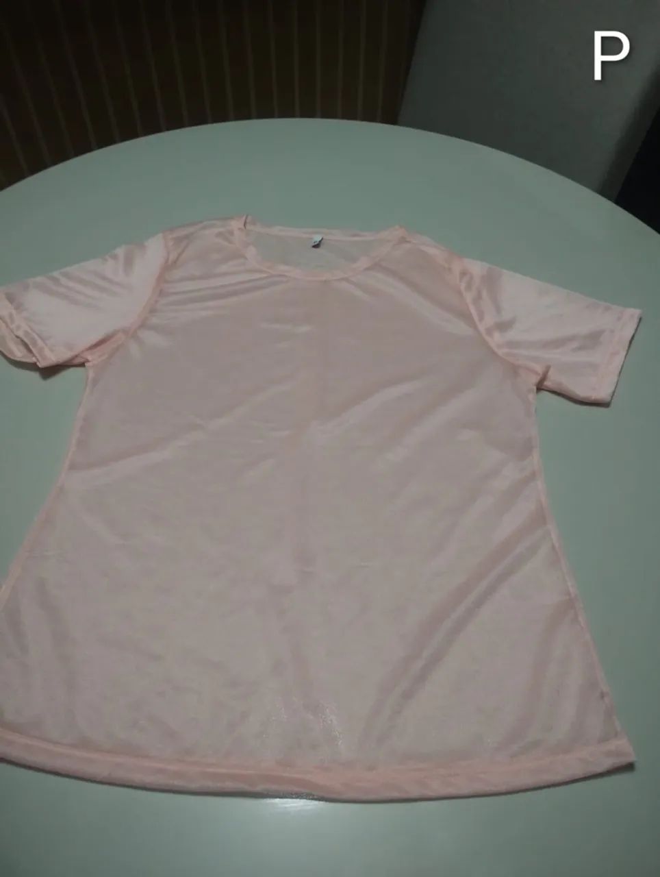 Blusa rosa transparente 