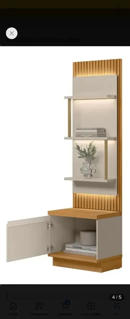 Estante com Prateleiras e Led - Foto 4
