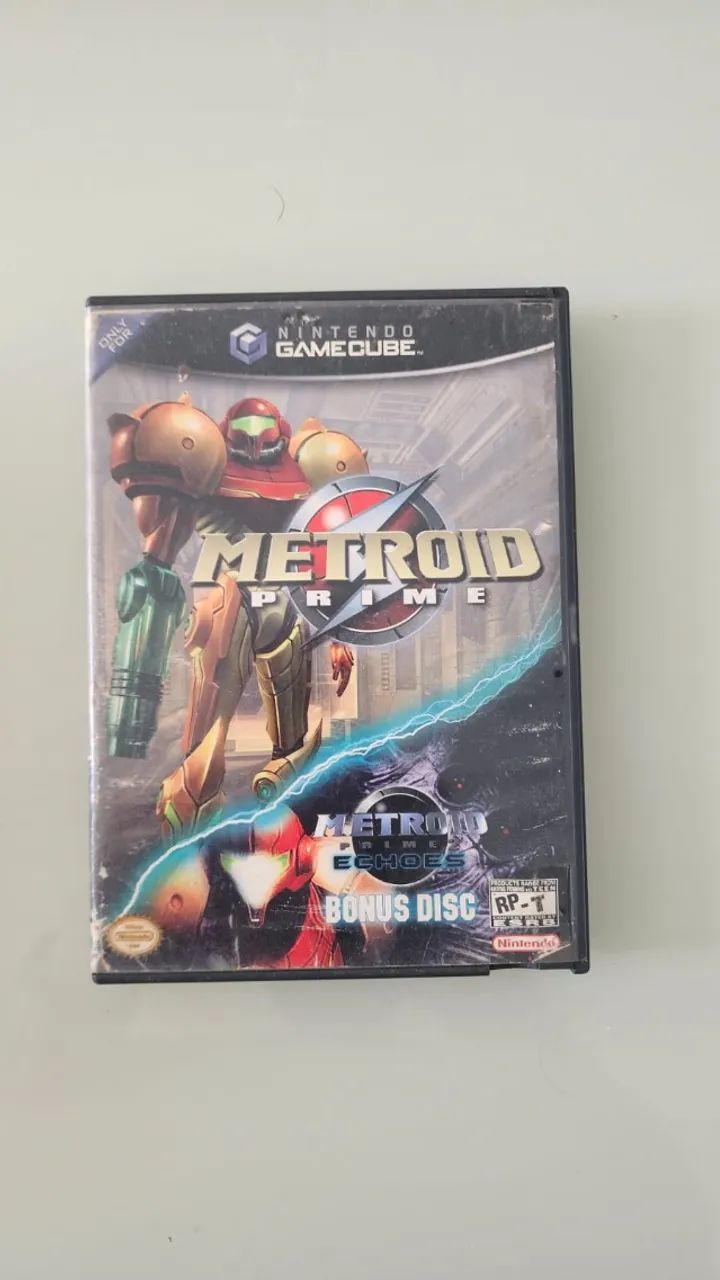 jogo metroid prime com bonus disk gamecube completo com manuais