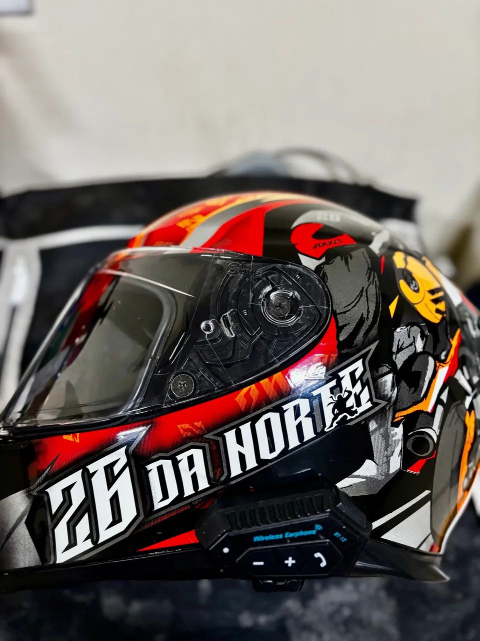 Capacete Axxis Eagle com fone de Ouvidos  - Foto 5