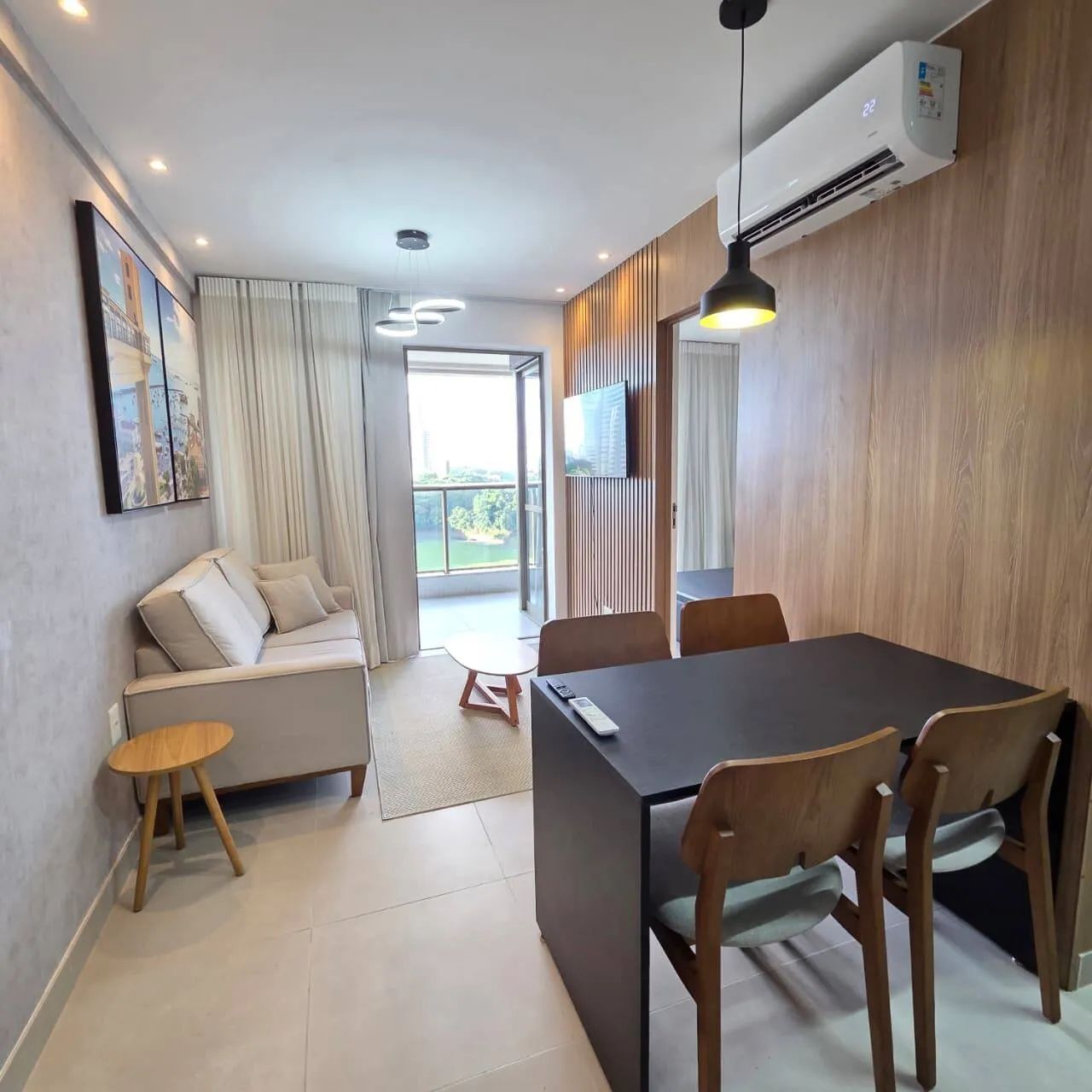 Aluguel Beach Class Ondina | 44 m² decorado com varanda. - Foto 4