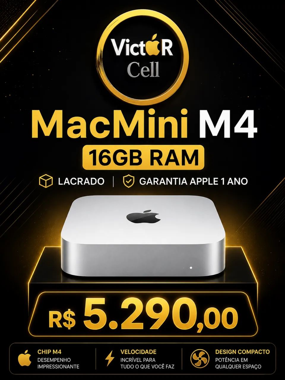 (PROMOÇÃO) Mac Mini M4 16GB RAM 