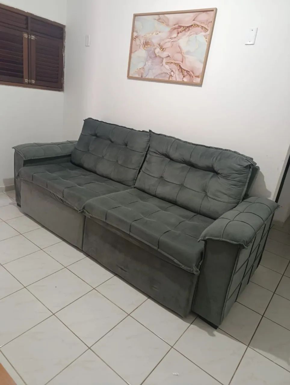 Vendo SOFÁ SEMI NOVO 2,5m - Foto 4