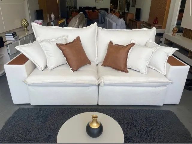 Sofá Cama Elegance Bege 2,90 m