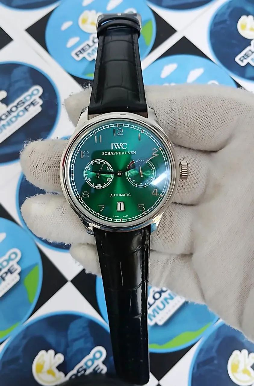 RELOGIO IWC SCHAFFHAUSEN AUTOMÁTICO FUNDO VERDE - Foto 5