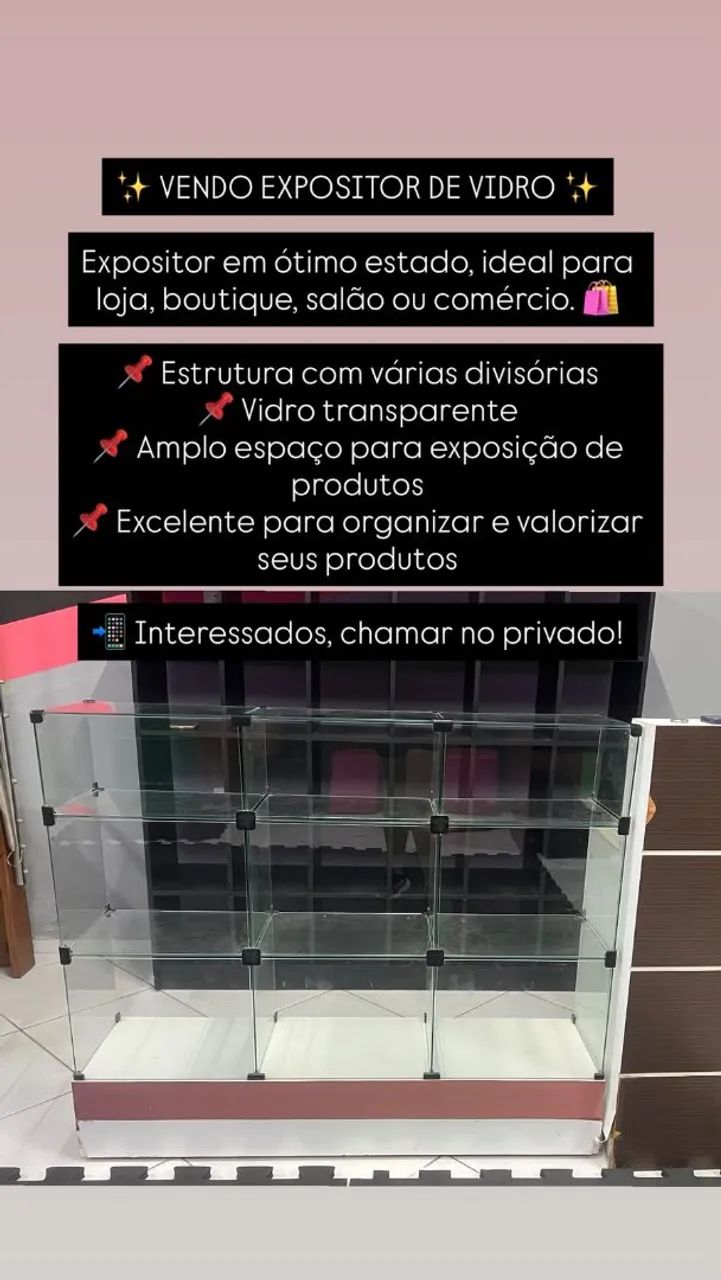 Expositor de vidro 