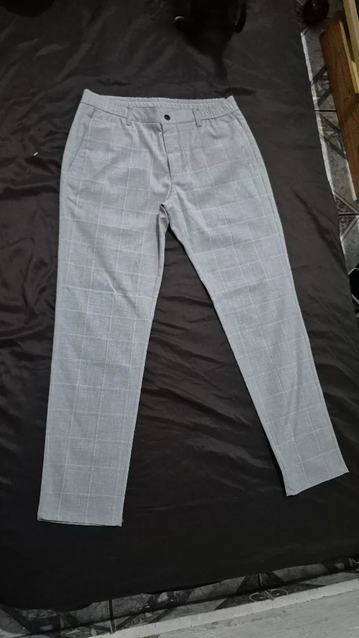 Zara - Calça de Alfaiataria Slim (Cinza) - Foto 4