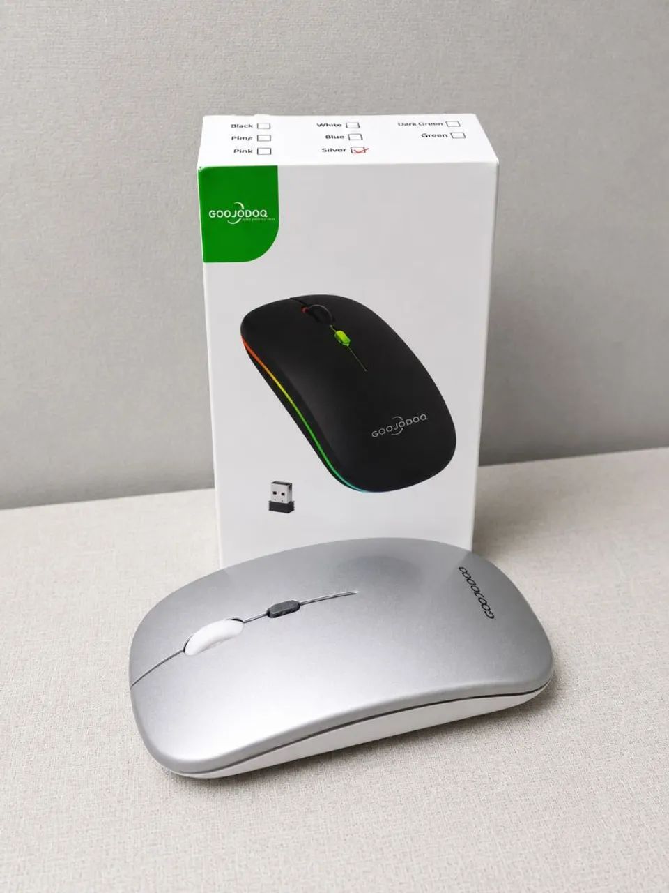 Mouse Sem Fio Prata - Bluetooth + 2.4g - Foto 2