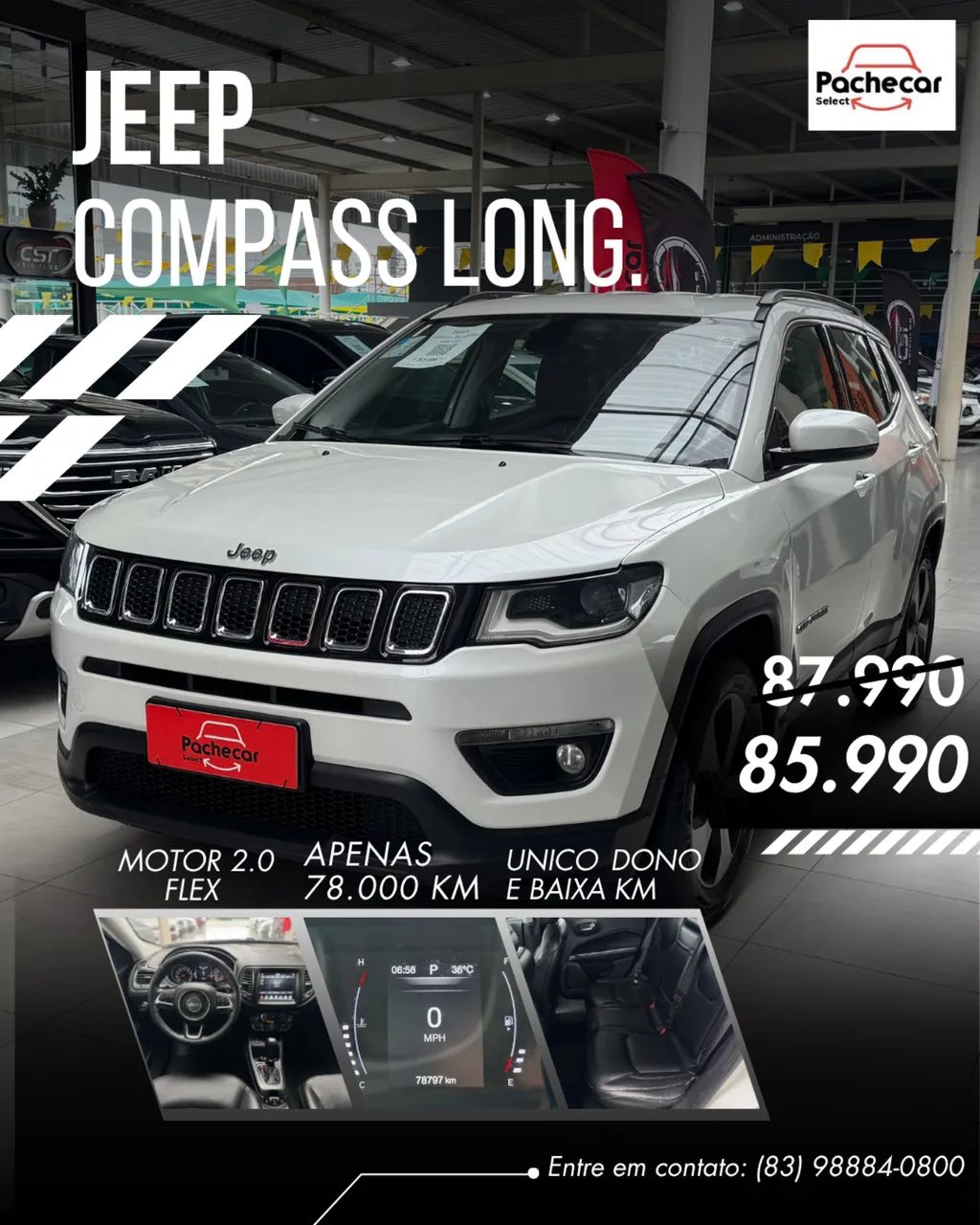 Jeep Compass COMPASS LONGITUDE 2.0 4x2 Flex 16V Aut. 2018