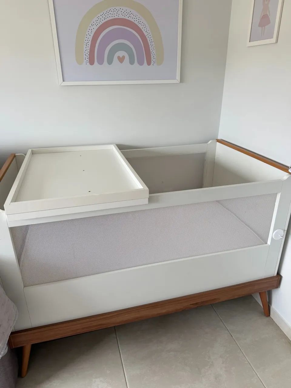 OPORTUNIDADE! Berço 3 em 1 MDF + Trocador | Vira Mini Cama
