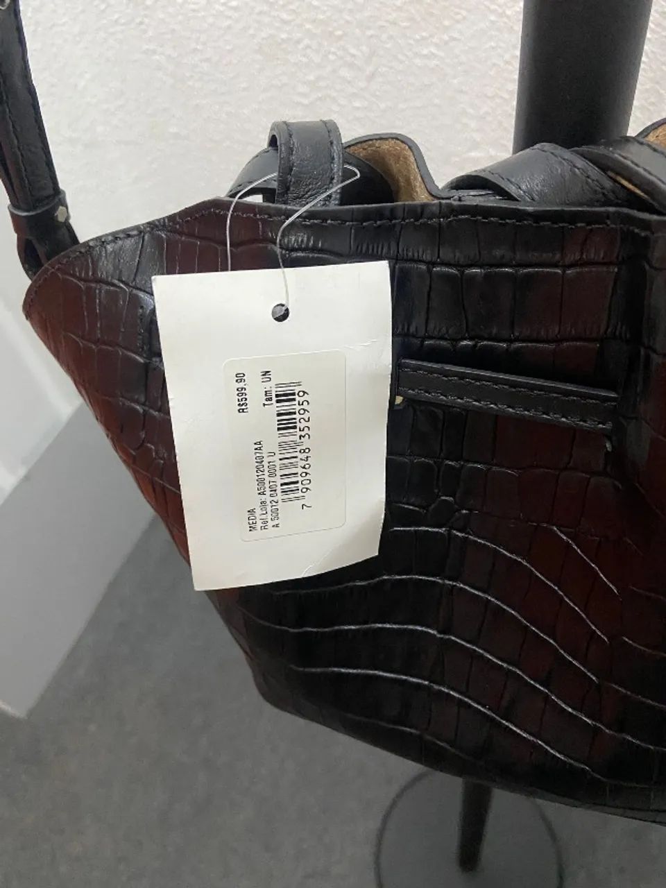 LINDA BOLSA EM COURO DA AREZZO NOVA COM ETIQUETA  - Foto 5