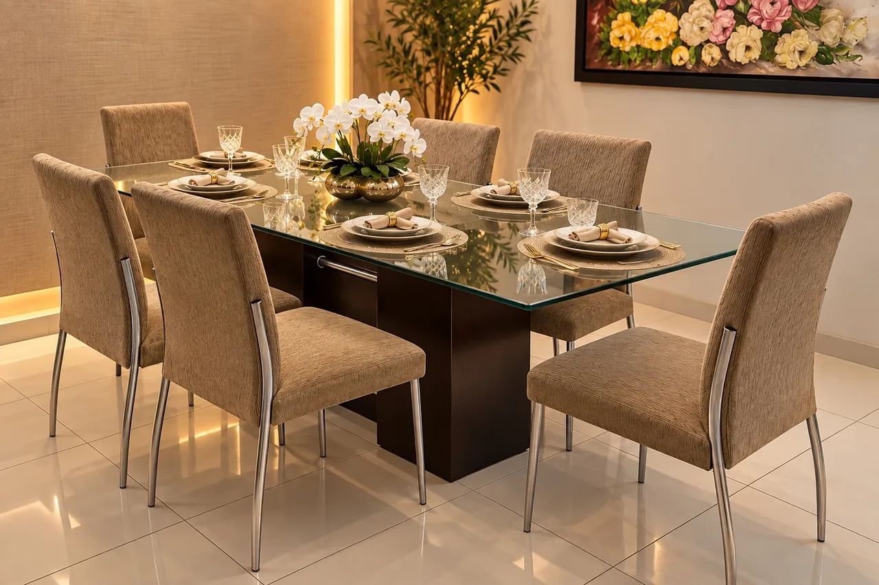 Mesa de jantar com 6 cadeiras - Foto 2
