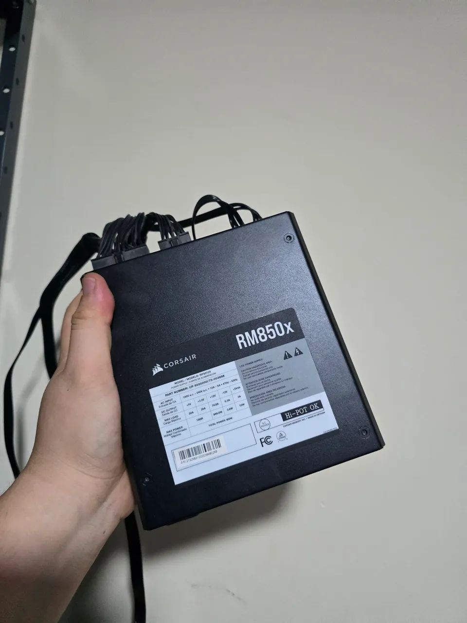 FONTE 850W CORSAIR RM850X FULL MODULAR - Foto 3