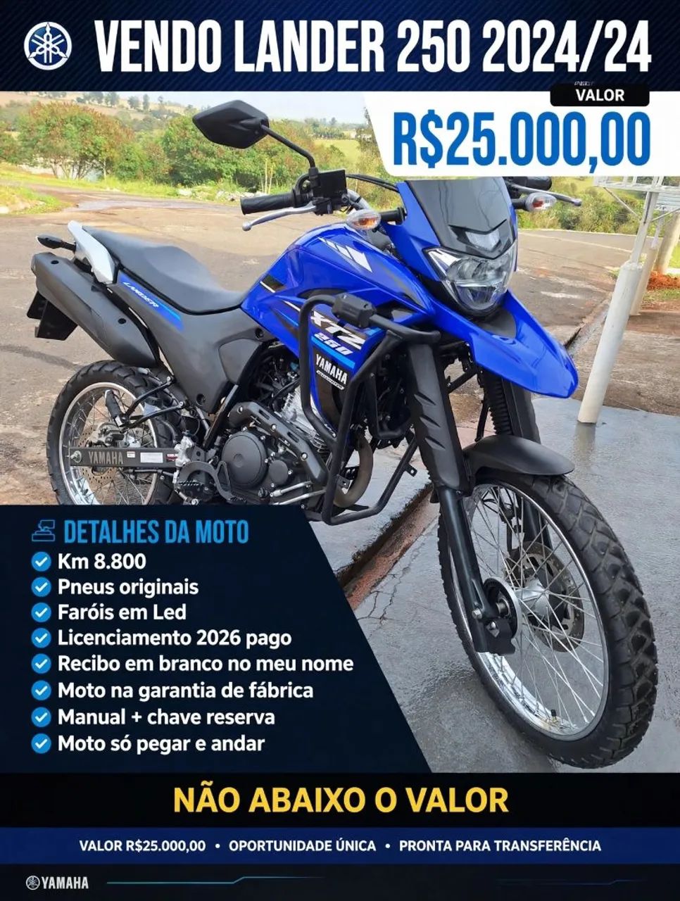 Vendo uma XTZ Lander.