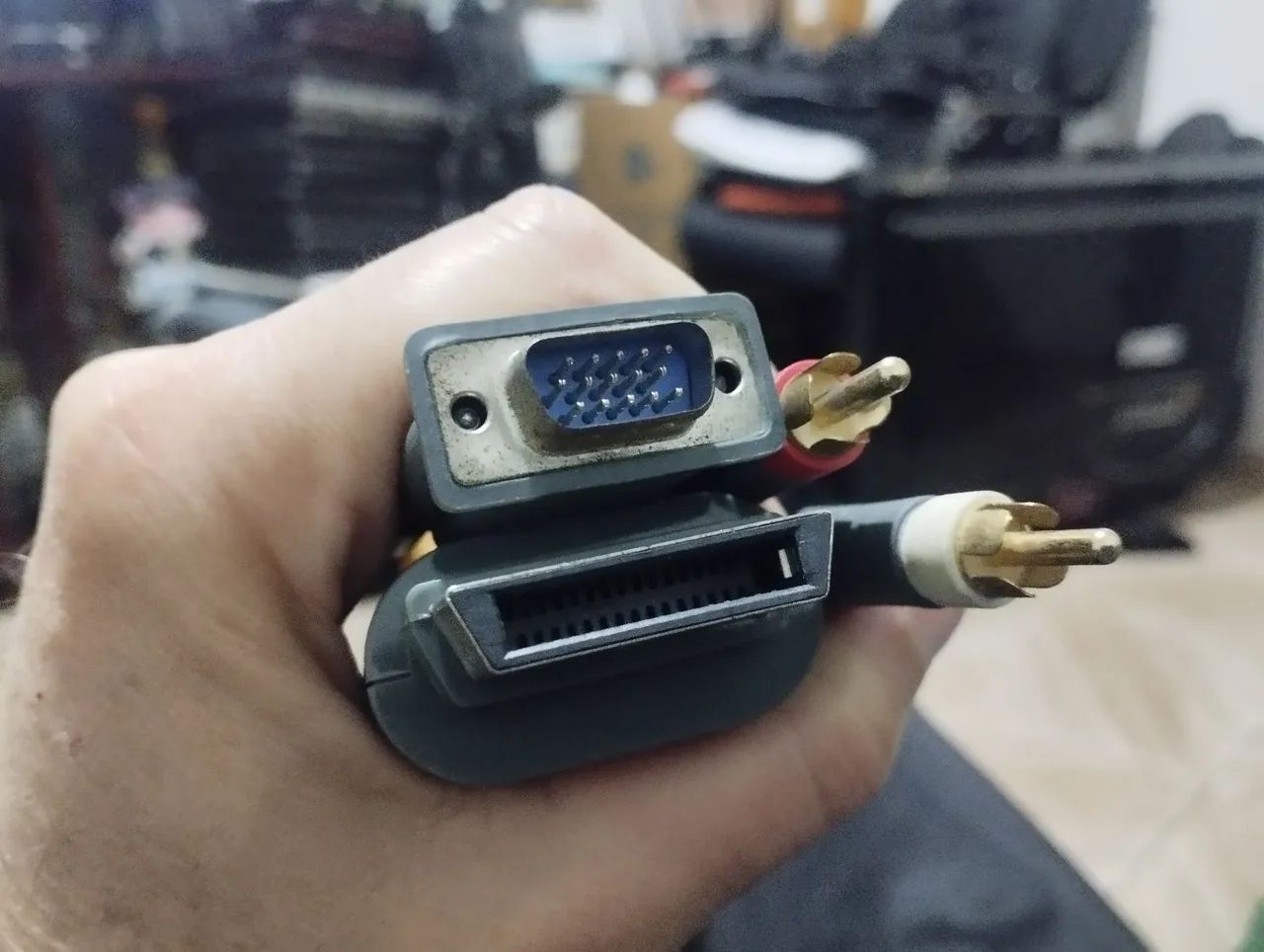 Cabo SCART Para VGA Com Audio RCA