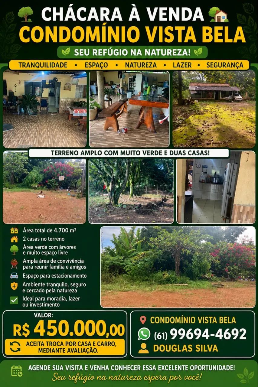 VENDO CHÁCARA VISTA BELA INCRA 9