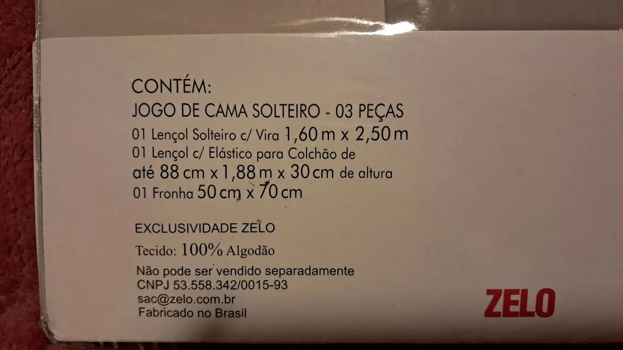 Jogo de lençol solteiro