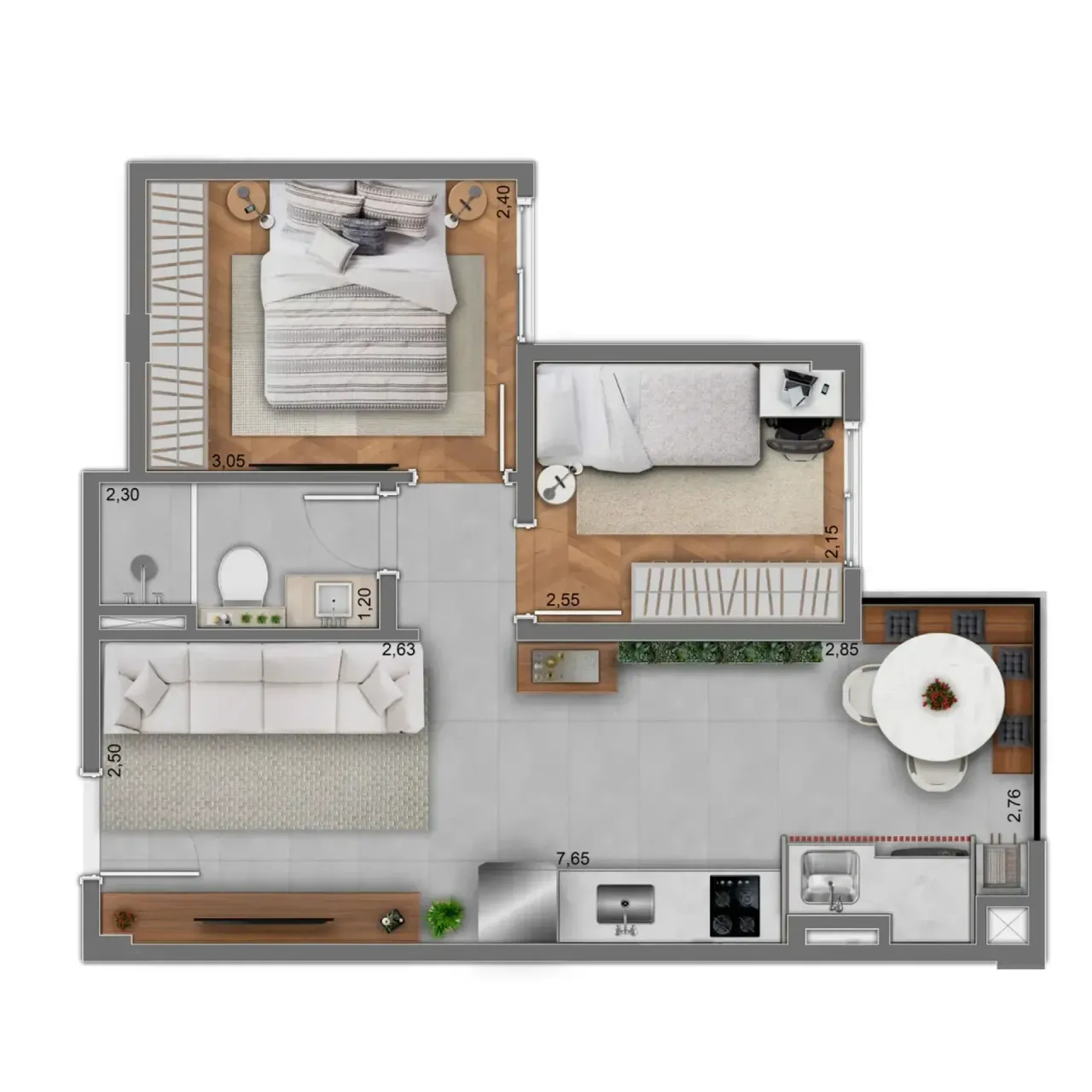 PLANTA 40m²