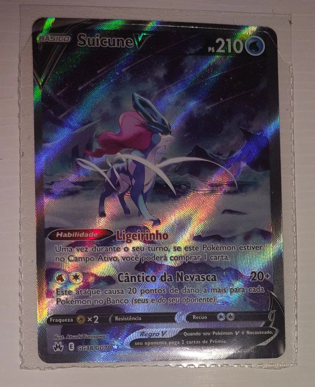 Pokémon Card Suicune V Full Art - Galarian Gallery (GG38/GG70) - Original
