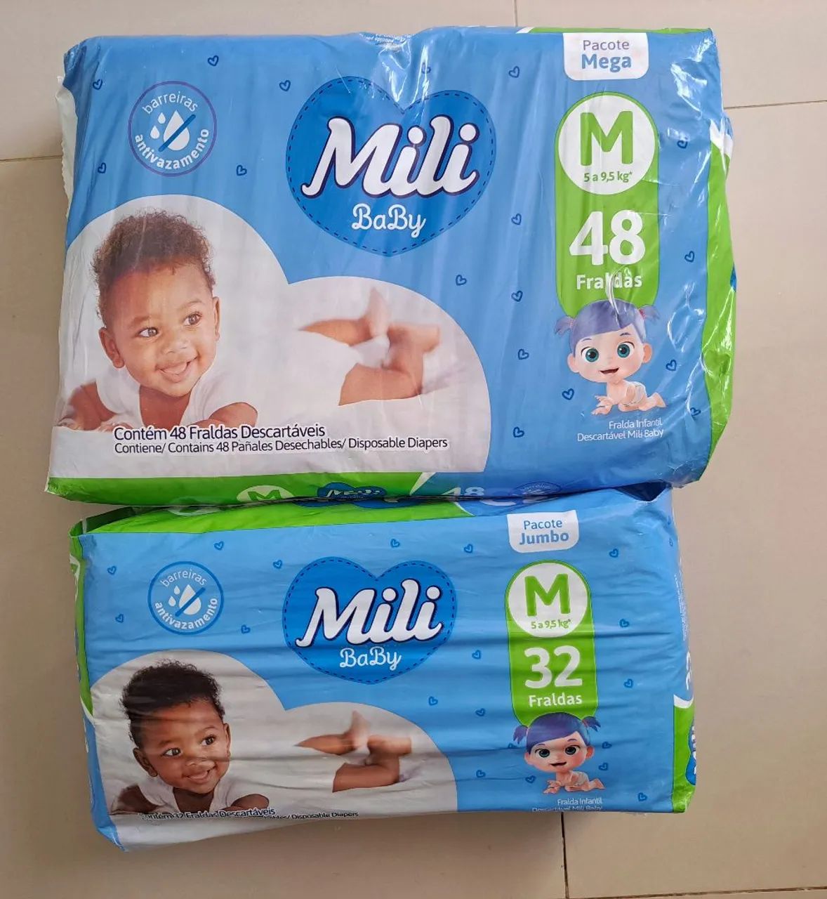 Fralda Mili tam.M(80 tiras)