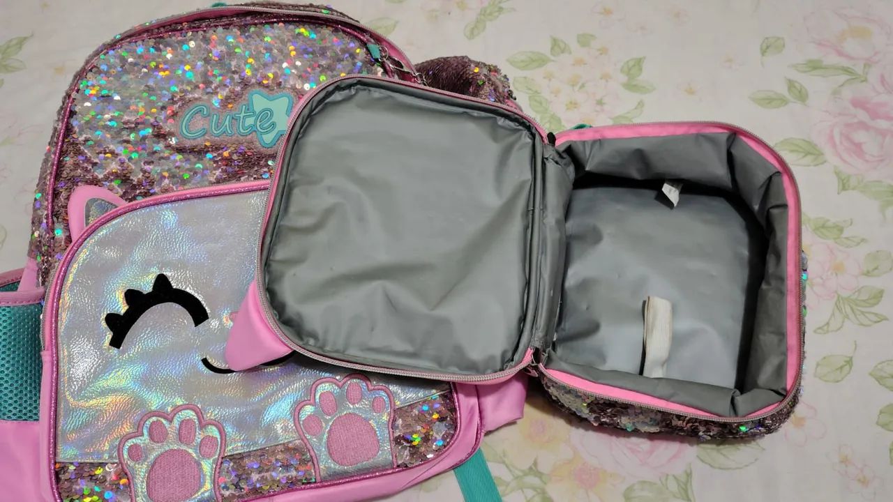 Kit mochila com lancheira e estojo - Foto 4