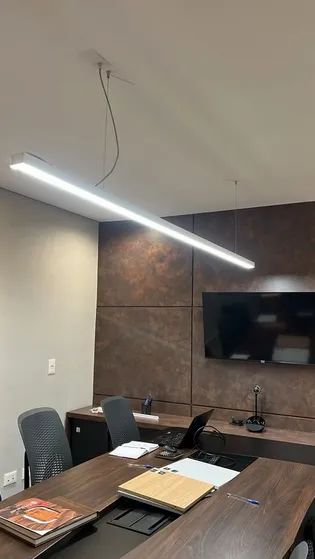 Luminária Pendente LED Retangular 172cm - Foto 2