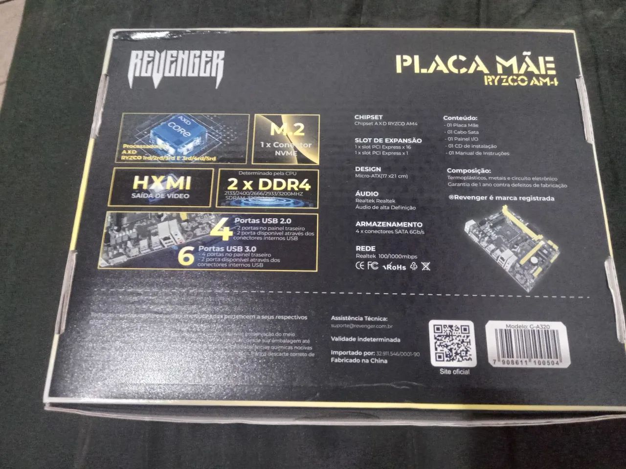 Placa Mae DDR4 A520 (Nova)  - Foto 4