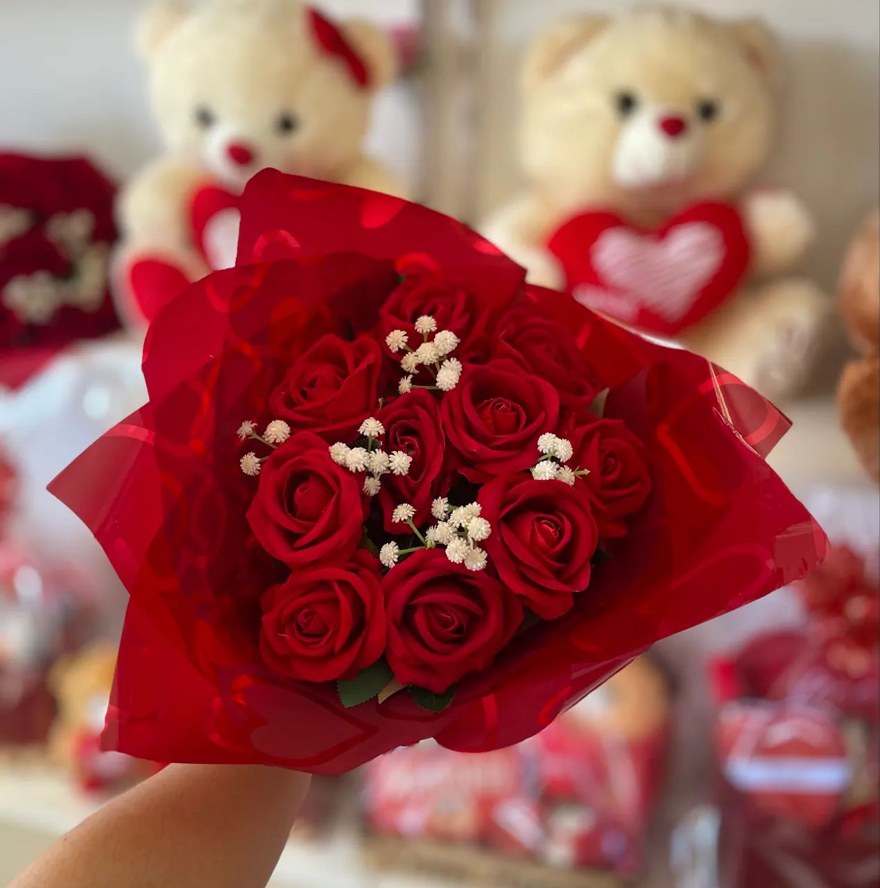 Buquês com rosas eternas  - Foto 2