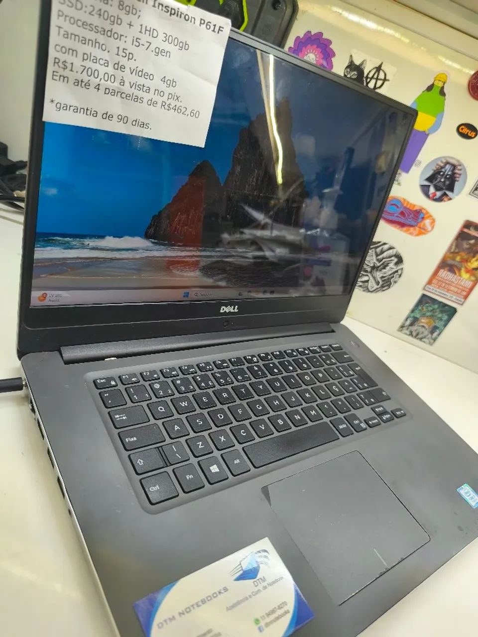 Notebook Dell Inspiron P61F i5-7gen C/ placa de vídeo 4gb - Foto 4