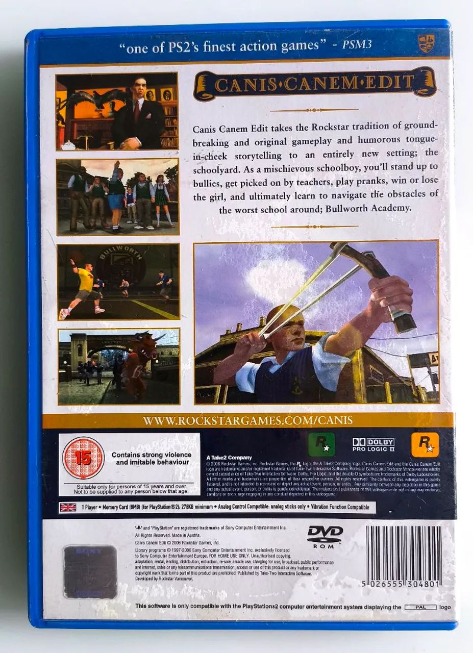 Canis canem Edit Bully PS2 original europeu  - Foto 3