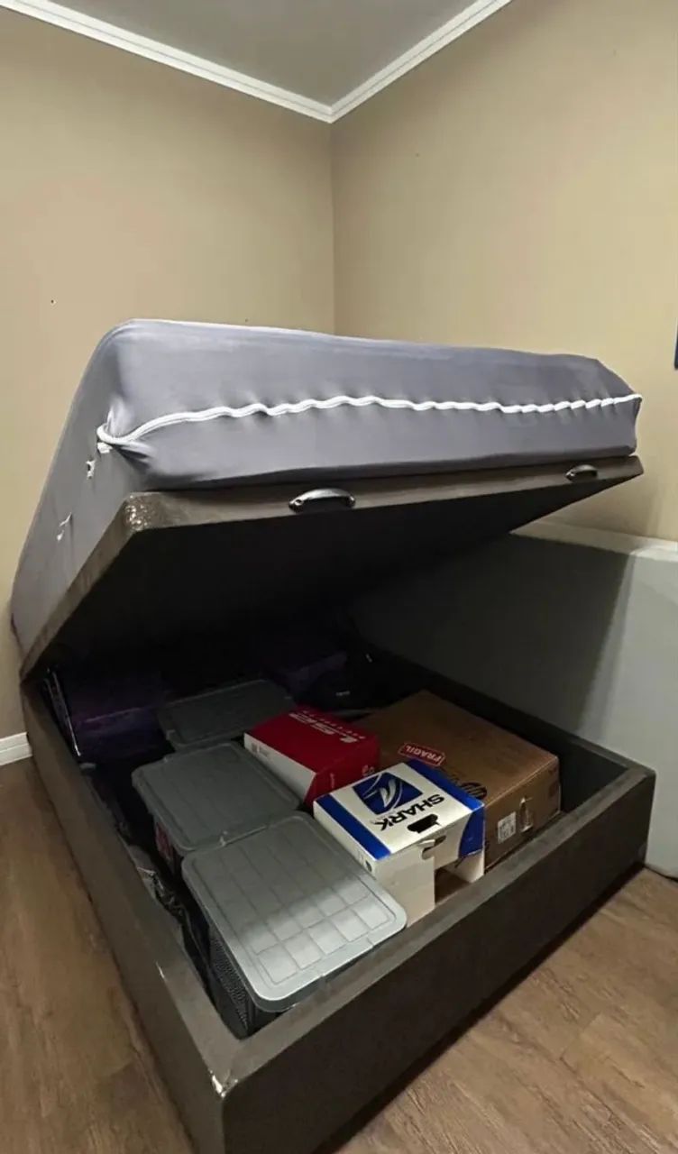 Cama baú de casal com colchão  - Foto 3