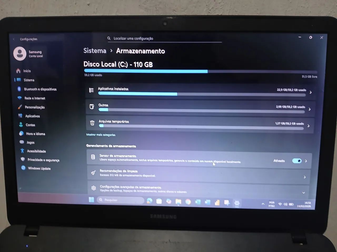 Notebook Samsung com defeito  - Foto 2