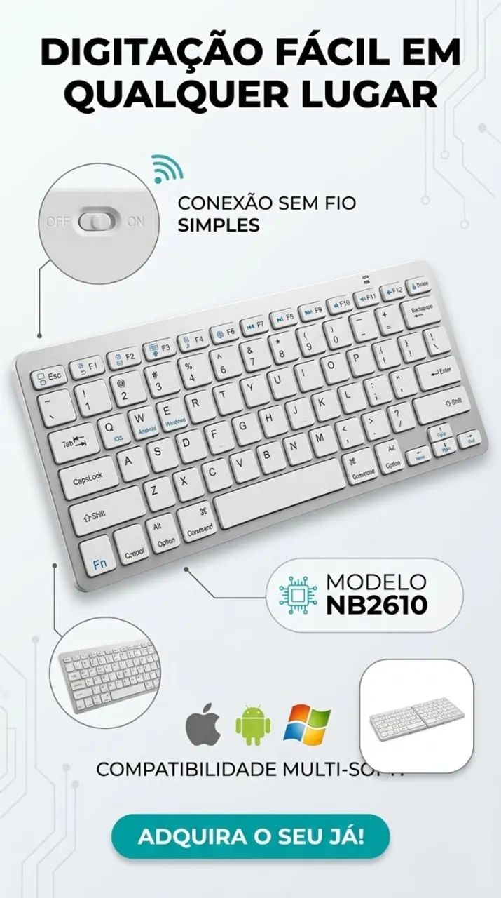 Teclado Bluetooth