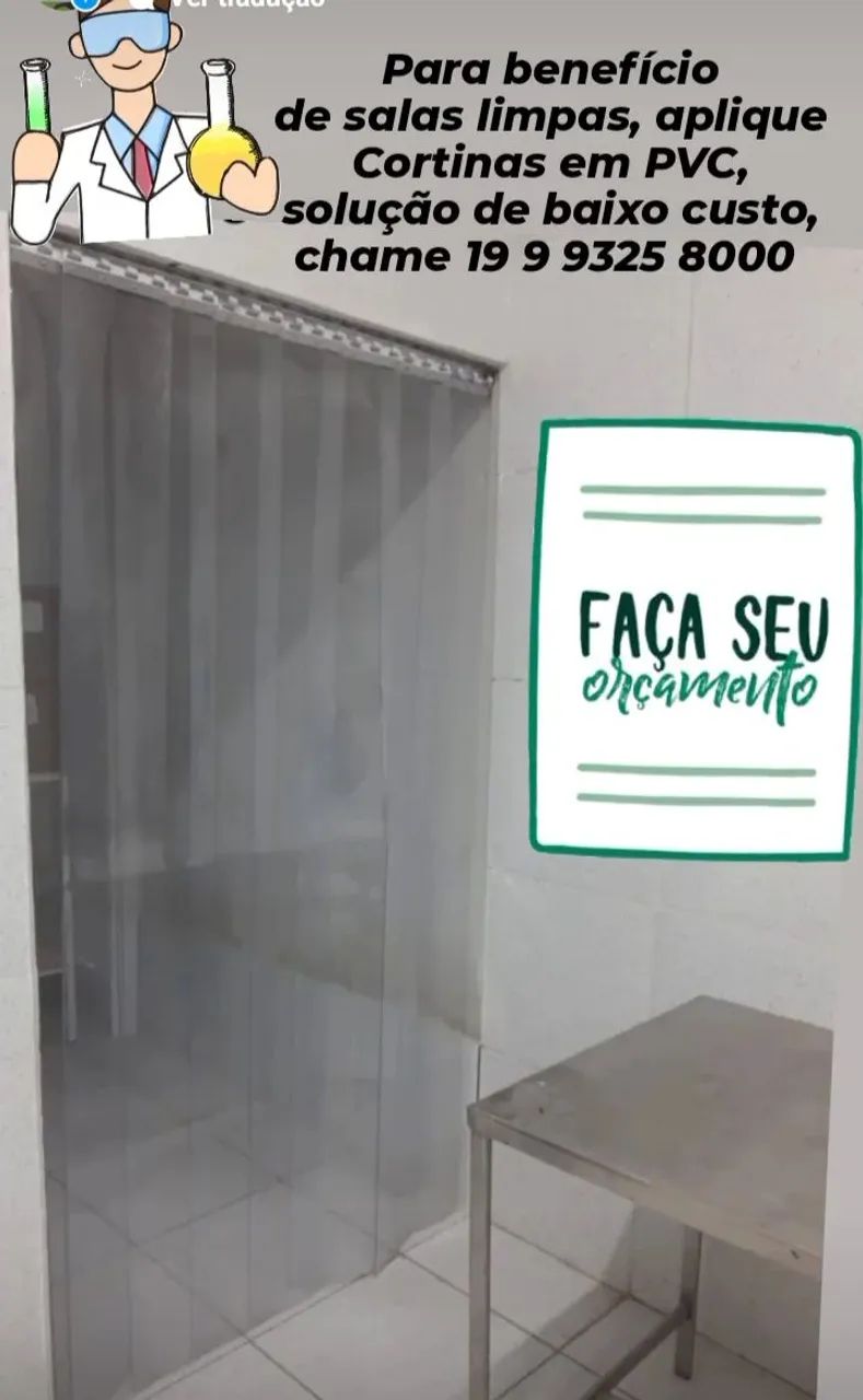 Cortinas em PVC para áreas limpas 
