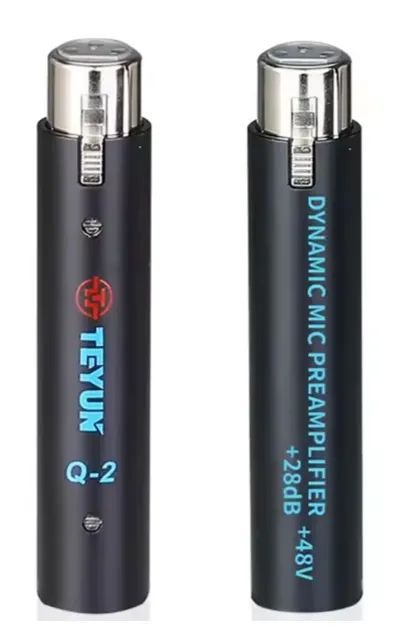TEYUN pré amplificador dinâmico do microfone Q2 Preto 48V