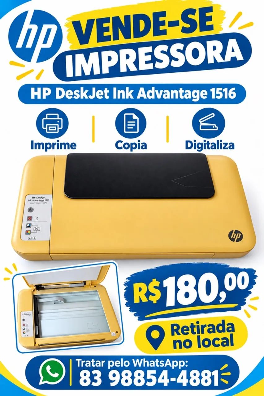 Impressora HP Deskjet Ink Advantage 1516