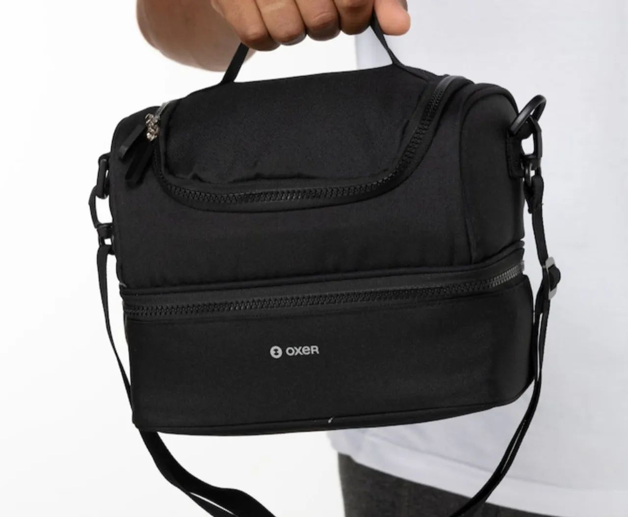 Bolsa térmica dois compartimentos (preta) - Foto 3